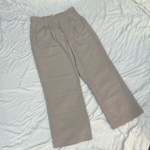 NWT Abercrombie and Fitch A&F Sloane curve love tailored pant, light taupe color